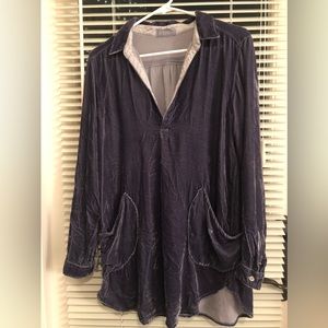 CP Shades Velvet tunic shirt XS